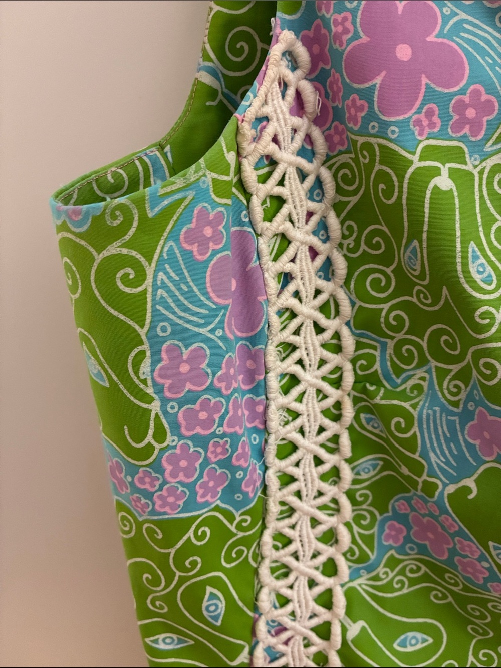 Vintage 1960 Lilly Pulitzer Sleeveless Green Shift Dress 12 - Picture 5 of 16